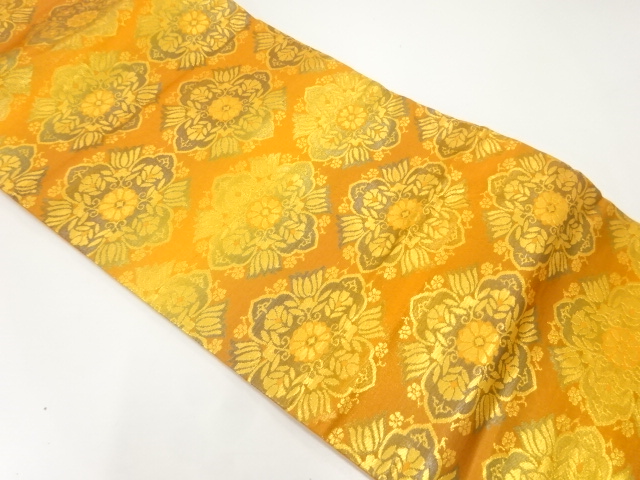 JAPANESE NAGOYA OBI / WOVEN FLOWER CREST